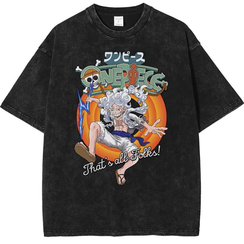 Monkey D Luffy Shirt, One Piece Shirt, Anime Oversized Vintage Tee ...