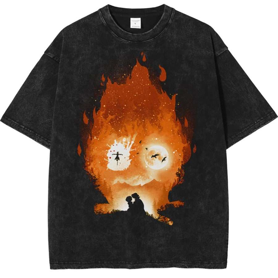 Calcifer Shirt, Howl’s Moving Castle Shirt, Studio Ghibli Shirt, Anime ...